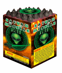 25 SHOT SATURN MISSILE BATTERY CRACKLING (PLASTIC) (EACH)